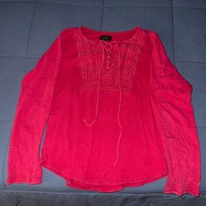Women's Pink Red Top